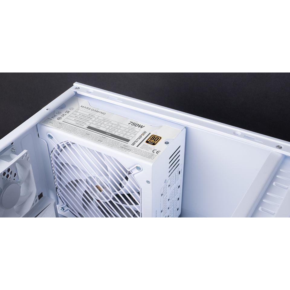 Fonte de Alimentação MARS GAMING MPB750PSIW (ATX - 750 W - 80 PLUS Gold - Branco), miniatura 7