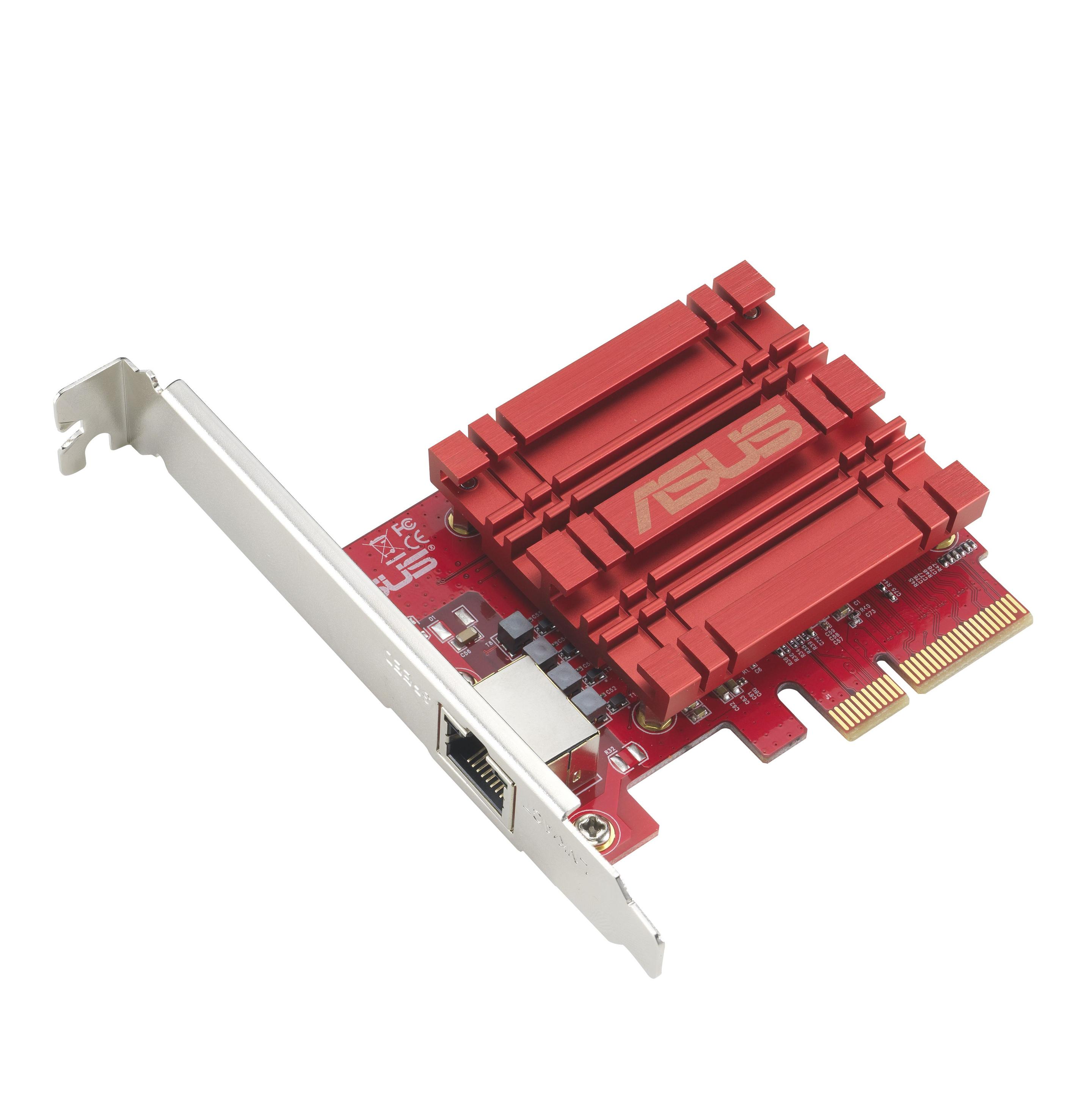 Placa de Rede ASUS XG-C100C (PCI Express - 10000 Mbit/s - Vermelho)