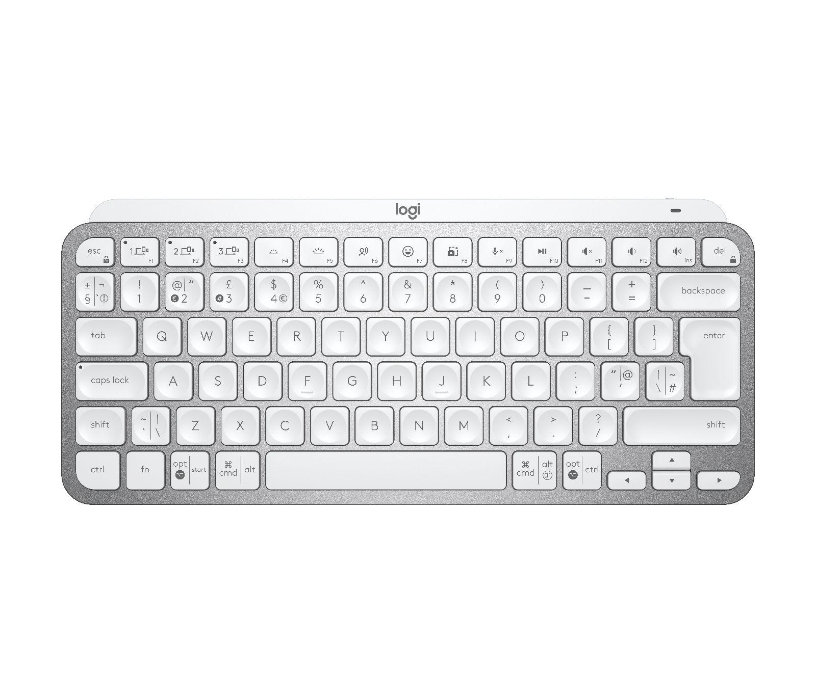 Teclado LOGITECH MX Keys Mini (Inglês - Teclas tesoura - Mini - Cinzento-claro), miniatura 2