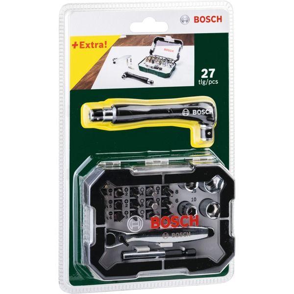 Jogo de Pontas e Roquete BOSCH POWERTOOLS 2607017393 (Verde)