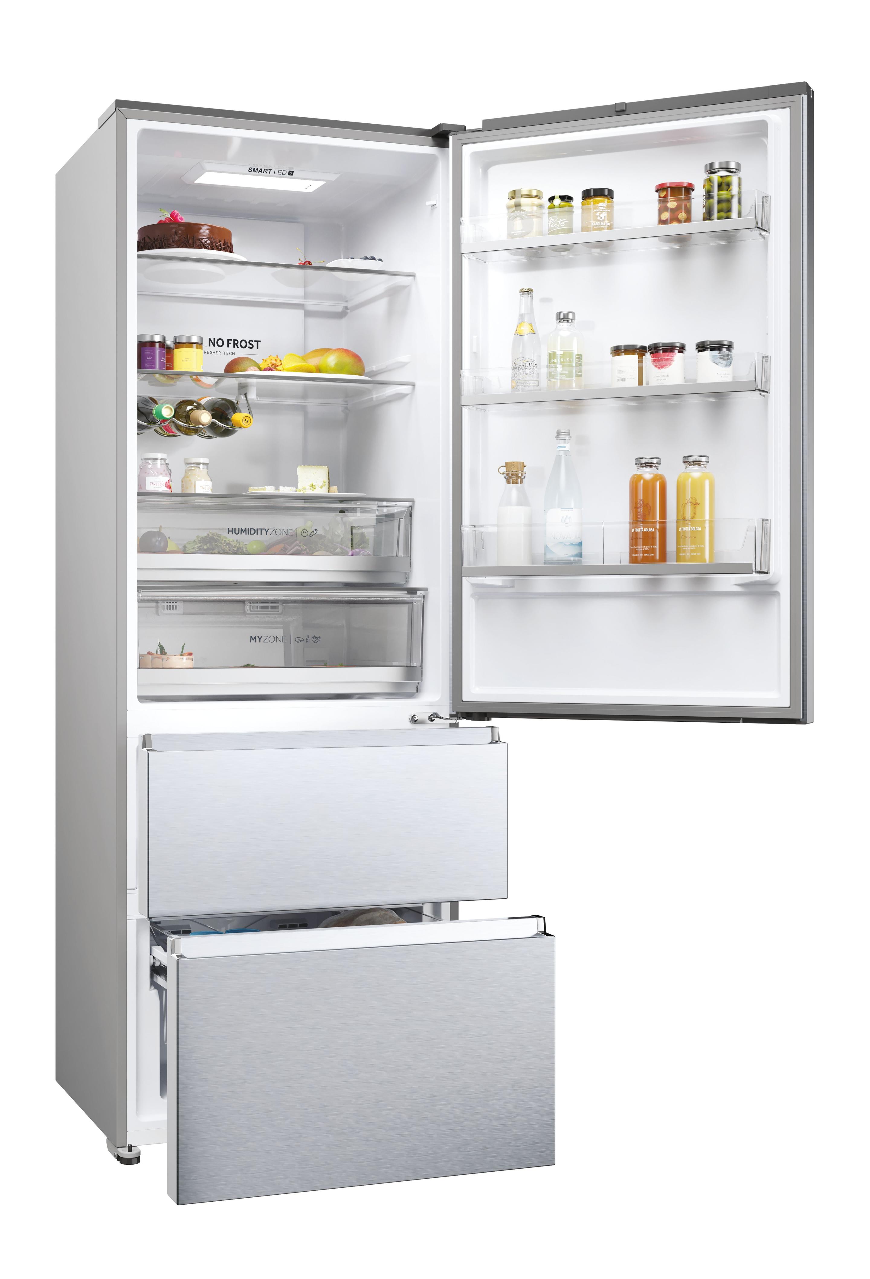 Frigorífico Combinado Independente HAIER HTR5720ENMG (483 l - 200,6x70x67,5 cm - 70 cm - Prateado) — miniatura 5