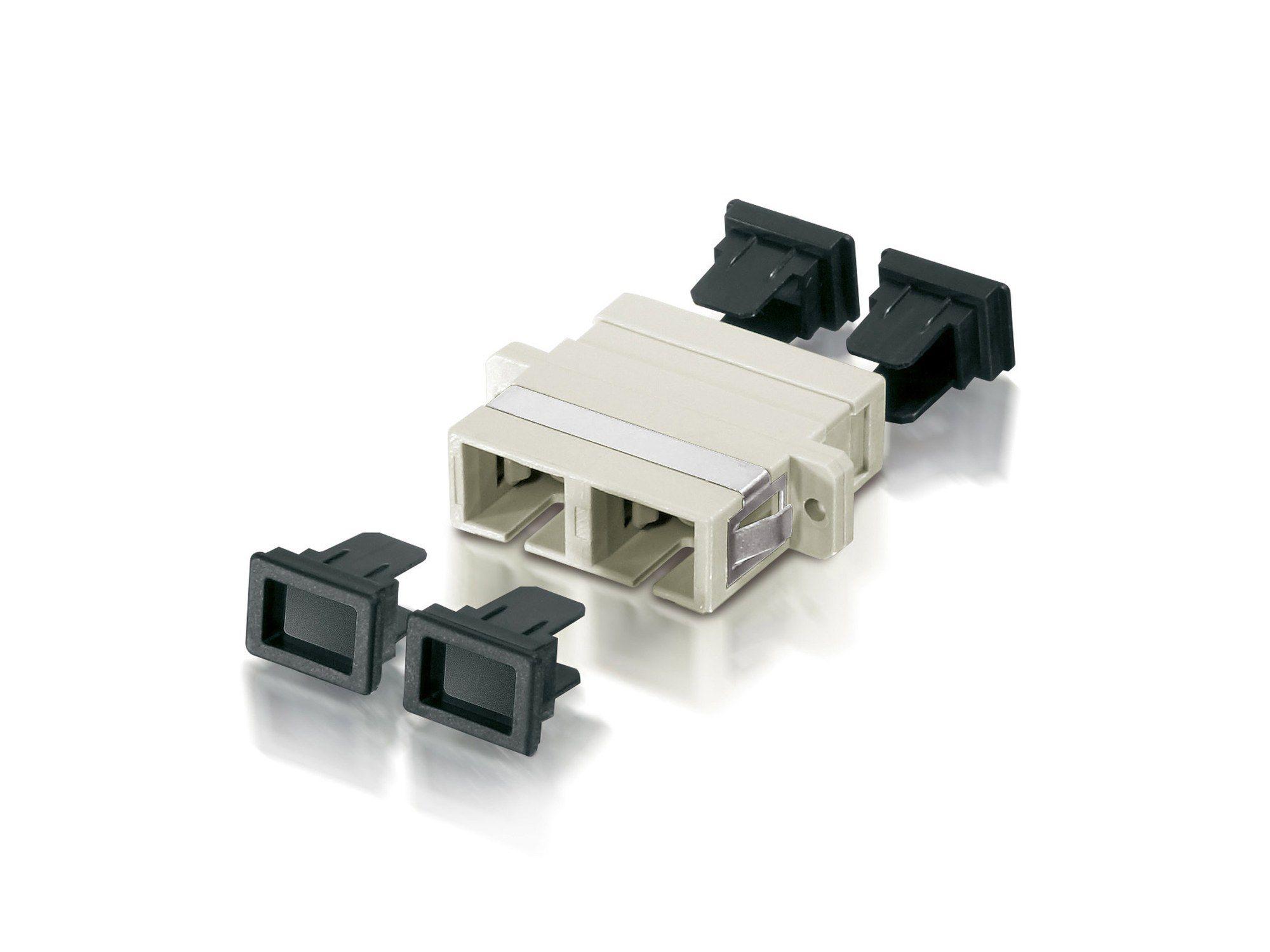 Acoplador de Fibra Ótica EQUIP 156145 (SC Duplex - OM1/OM2 Multimodo - Bege)