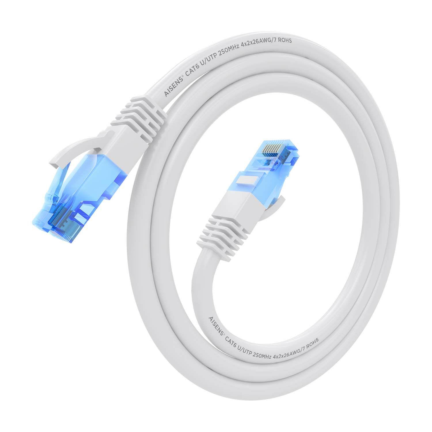 Cabo de Rede RJ45 AISENS A135-0818 (0,75 m - Cat6 - RJ-45 - Branco), miniatura 2