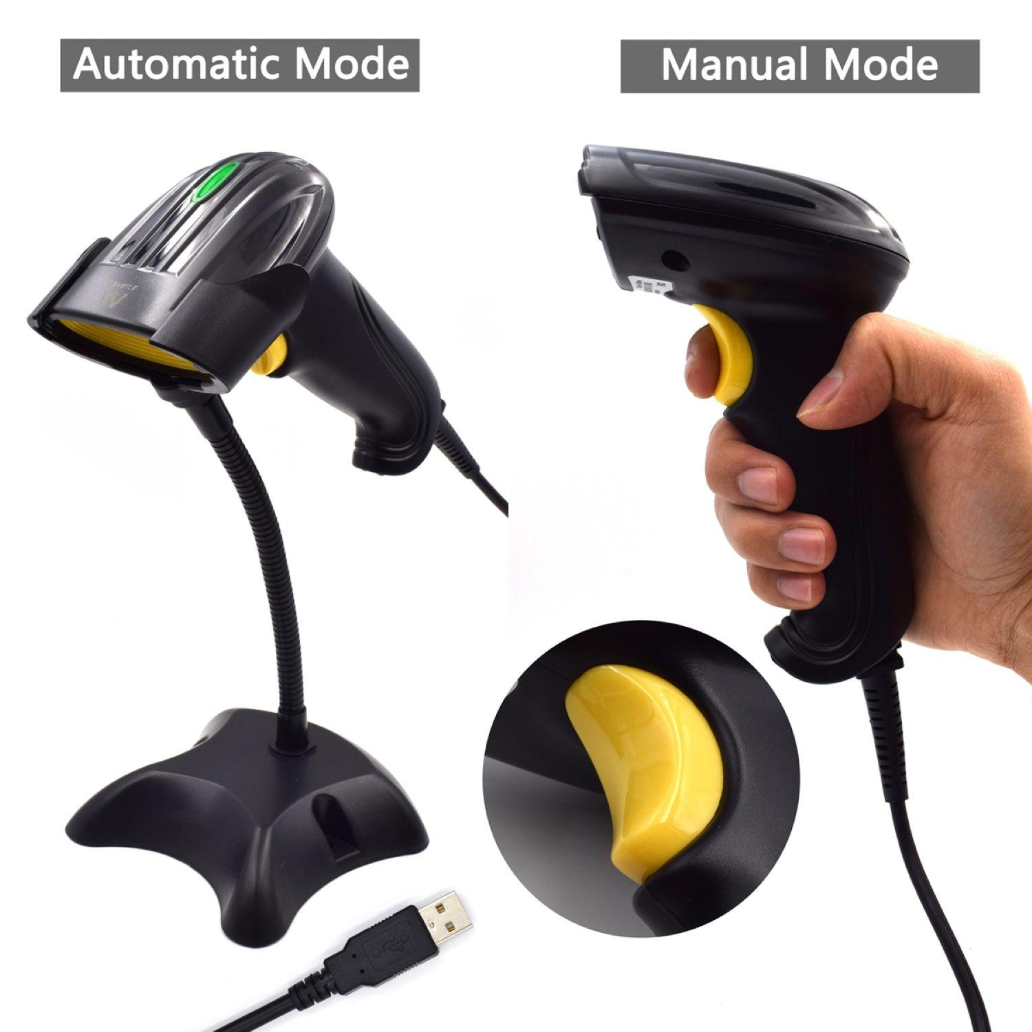 Leitor de Códigos de Barras Portátil EWENT EW3400 (Com fios - Preto) — miniatura 5