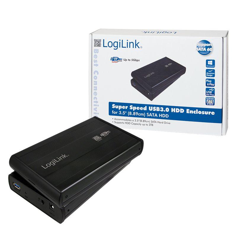 Caixa Externa LOGILINK UA0107 (3,5" - USB 3.2 Gen 1 - Preto) — miniatura 3