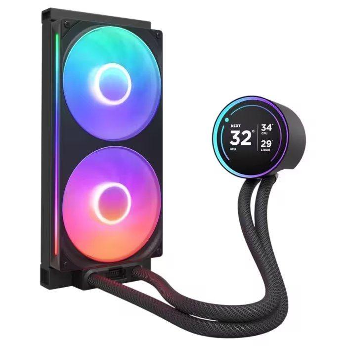 Water Cooler CPU NZXT Kraken Elite 280 (2025) RGB (140 mm - 2000 RPM - RGB multicolorida - Preto) — miniatura 2