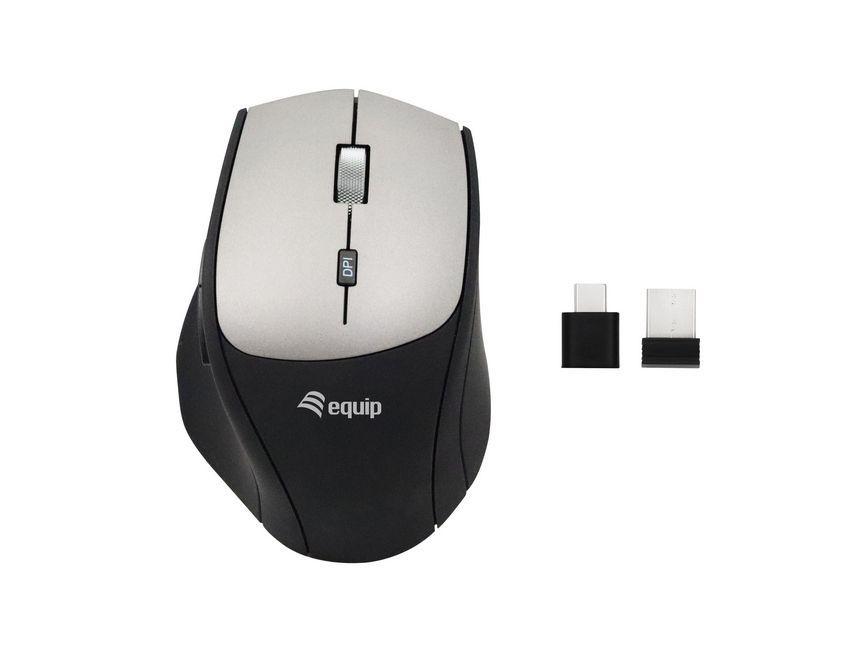Rato EQUIP 245115 (Mão direita - 2400 DPI - Ótico - Preto)