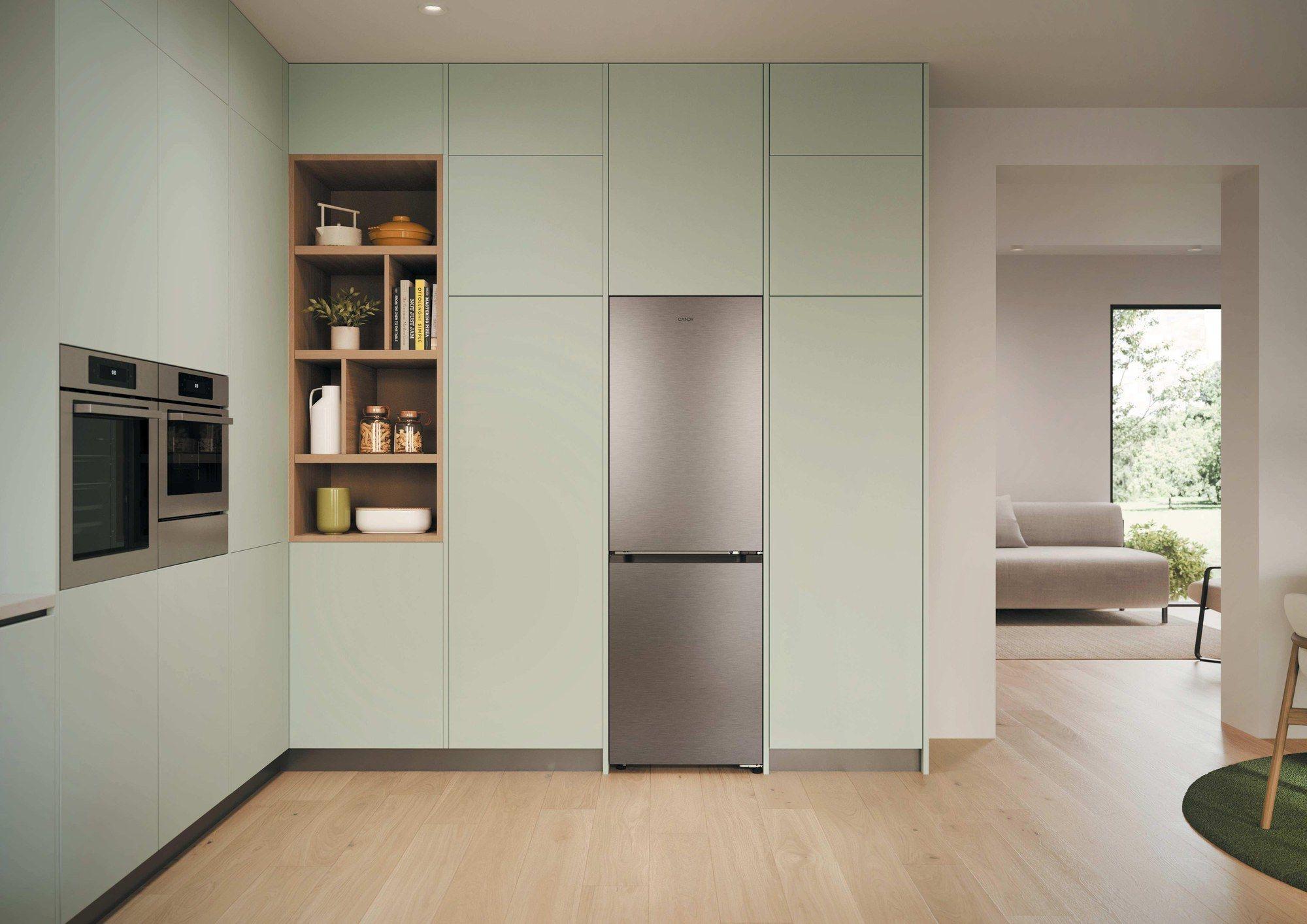 Frigorífico Combinado Independente CANDY CNCQ2T6S18DX (315 L - 185x59,5x59,9 cm - 185 cm - Inox), miniatura 12