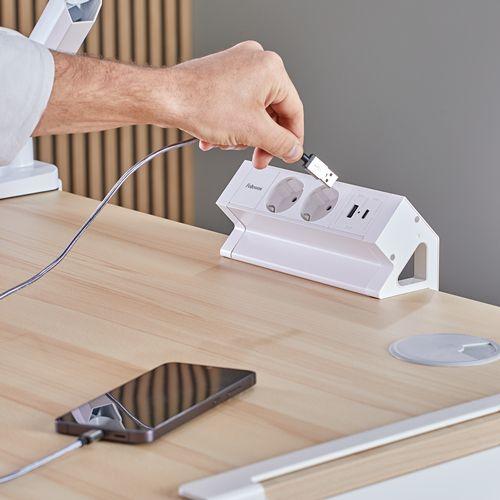 Módulo de Alimentação de Secretária FELLOWES 100137183 (Branco), miniatura 6