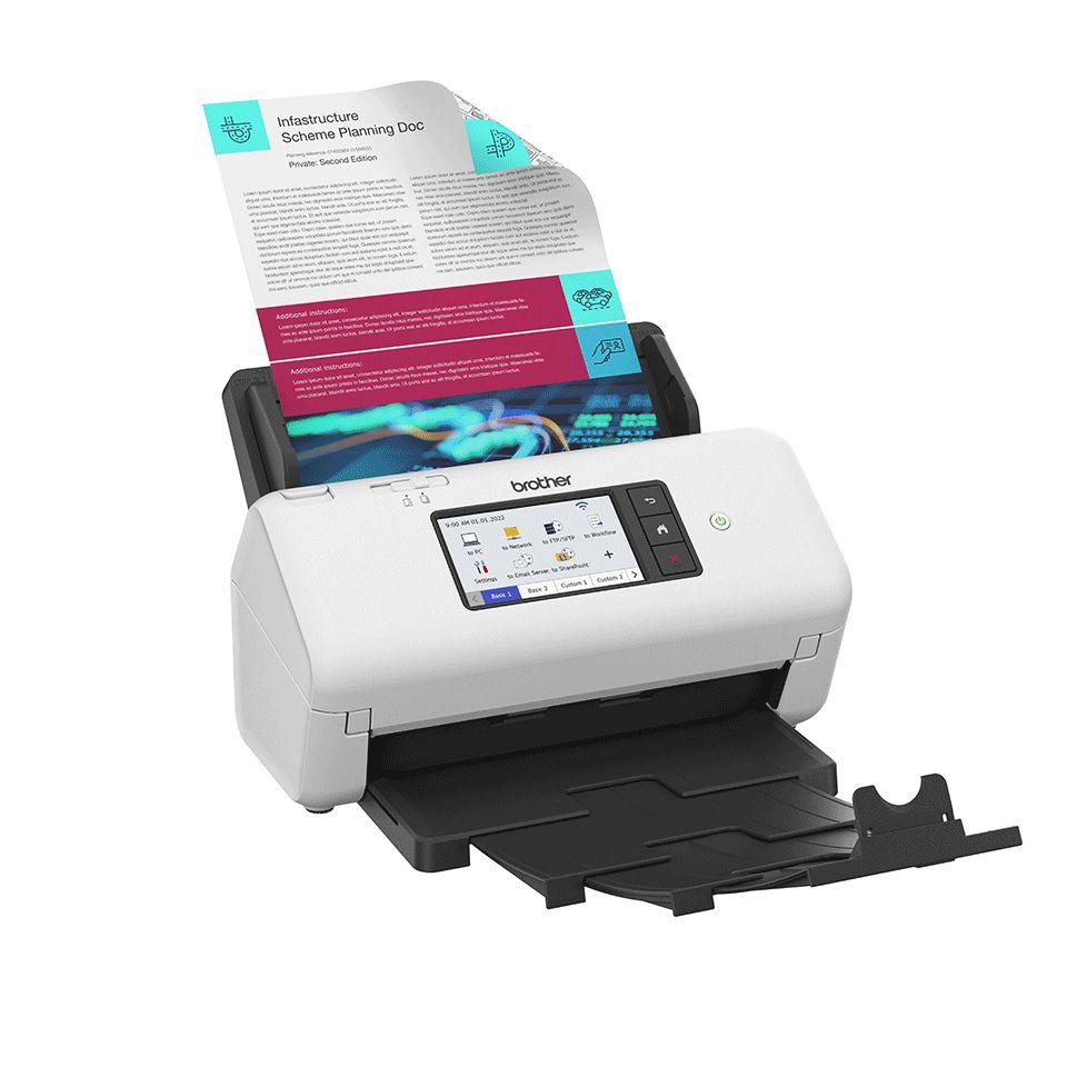 Scanner de Documentos BROTHER ADS-4700W (Branco e Preto) — miniatura 4