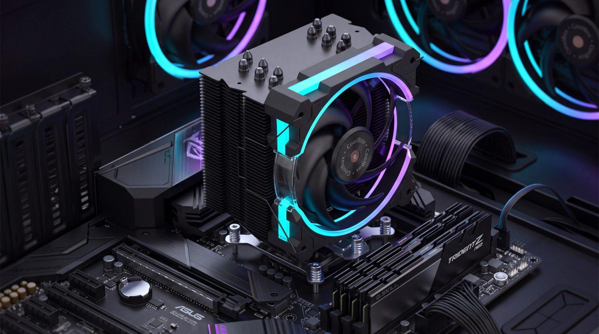 Dissipador para CPU COOLBOX H6 Ring ARGB (120 mm - 2400 RPM - Multi - Preto), miniatura 5