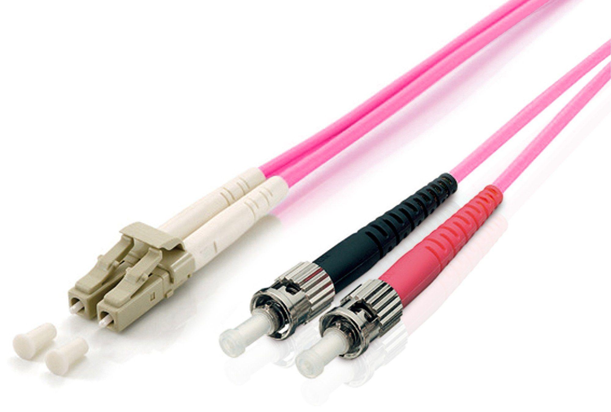 Cabo de Fibra Ótica EQUIP 255543 (LC para ST - OM4 Multimodo Duplex - 3 m - Violeta)