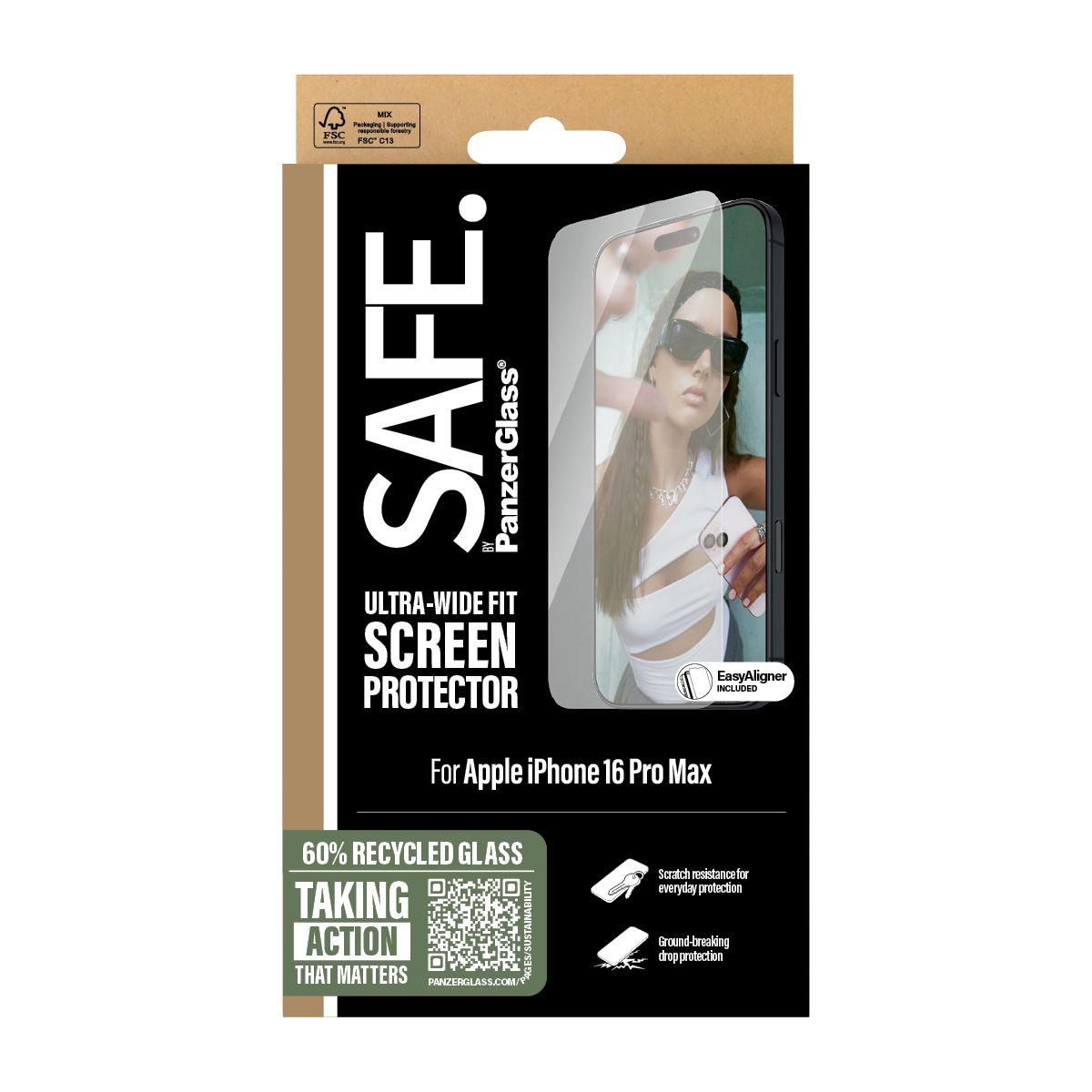 Protetor de Ecrã PANZERGLASS SAFE iPhone 16 Pro Max UWF (Apple iPhone 16 Pro Max - Apple - Transparente), miniatura 3