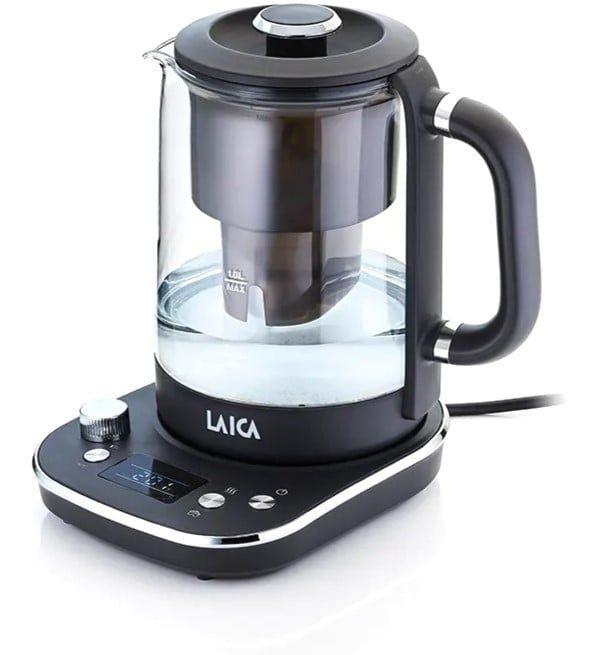 Jarro Elétrico LAICA HJ4000L (2400 W - 1,5 l - Altura 22,6 cm - Preto e Transparente)