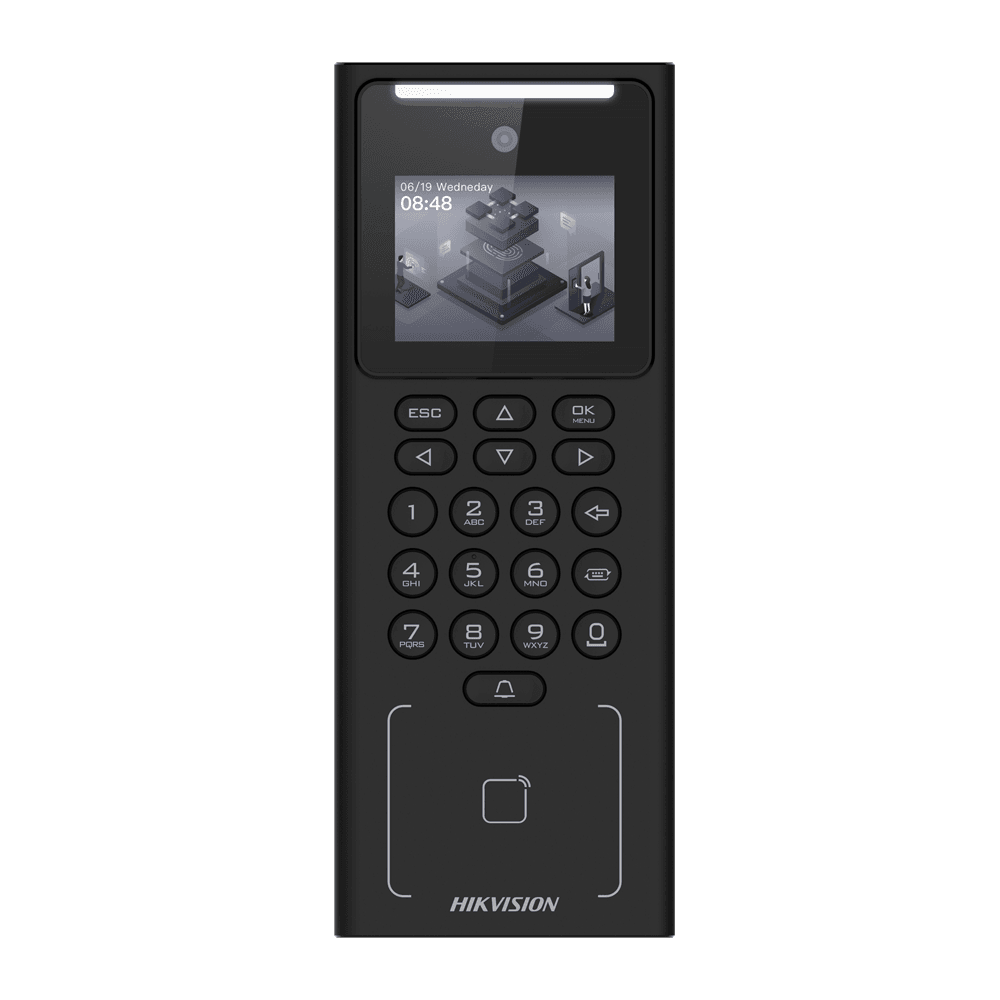 Terminal de Controlo de Acessos e Presença HIKVISION DS-K1T321EWX (Reconhecimento Facial, Cartão EM e PIN - 500 Utilizadores - 2,4")