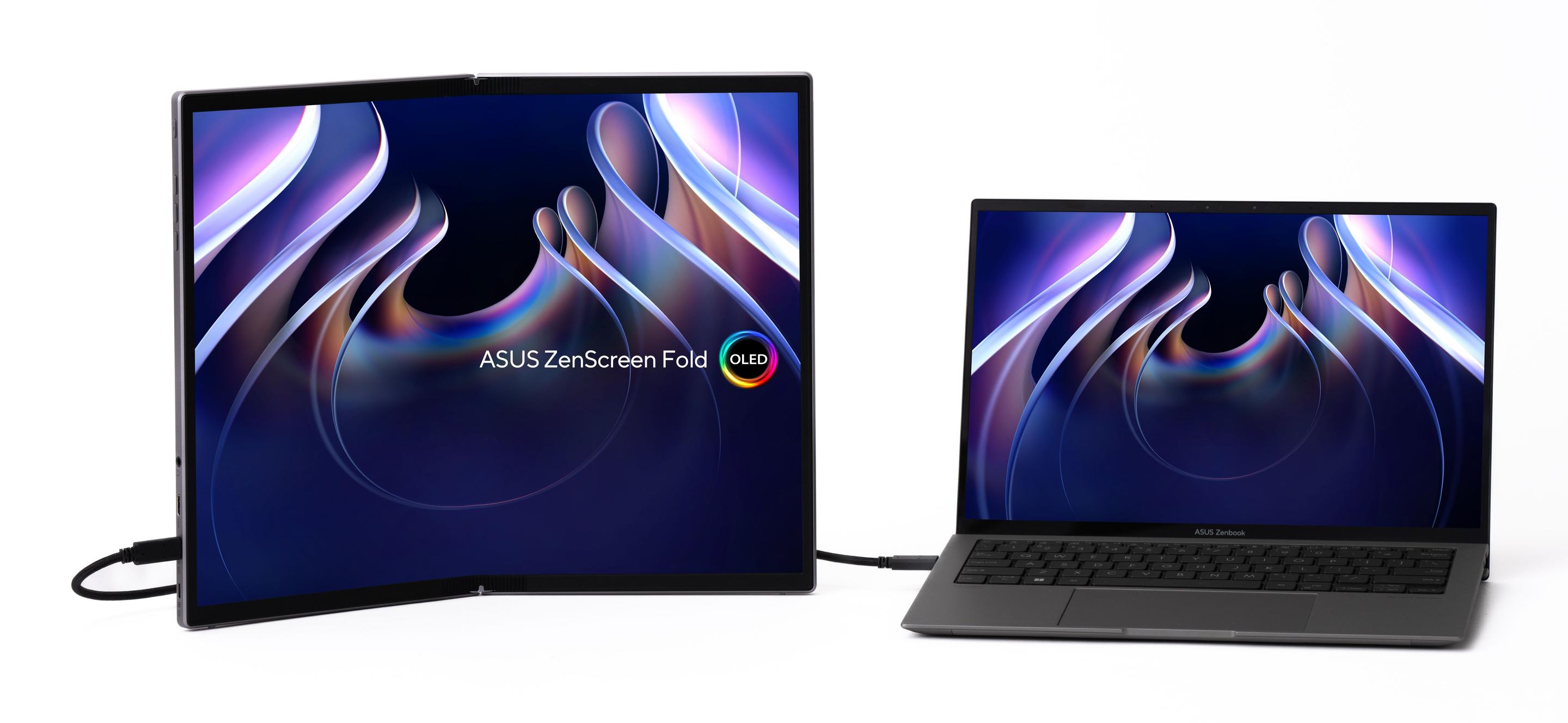 Monitor ASUS ZenScreen Fold OLED MQ17QH (17,3" - OLED - 60 Hz - Prateado) — miniatura 3