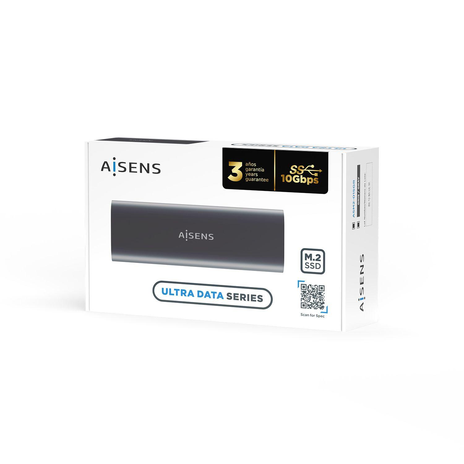 Caixa Externa para SSD M.2 AISENS ASM2-015GR (M.2 - SATA e NVMe - Cinzento) — miniatura 7