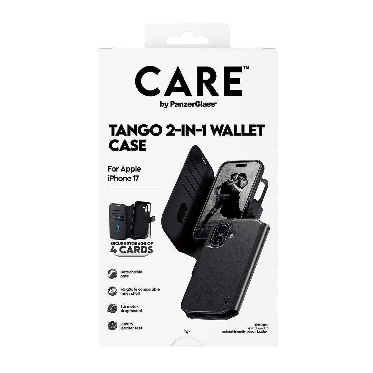 Capa Carteira PANZERGLASS CARE Tango 2-in-1 Wallet MagSafe para iPhone 17 (Apple iPhone 17 - Apple - Policarbonato - Preto), miniatura 3