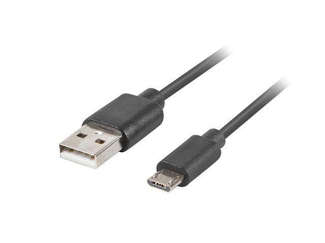 Cabo USB LANBERG CA-USBM-20CU-0018-BK (1,8 m - USB-A 2.0 macho - Micro-USB-B macho - Preto)