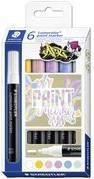 Conjunto de Marcadores Acrílicos STAEDTLER Lumocolor 349 C6-1 (Cores Pastel)