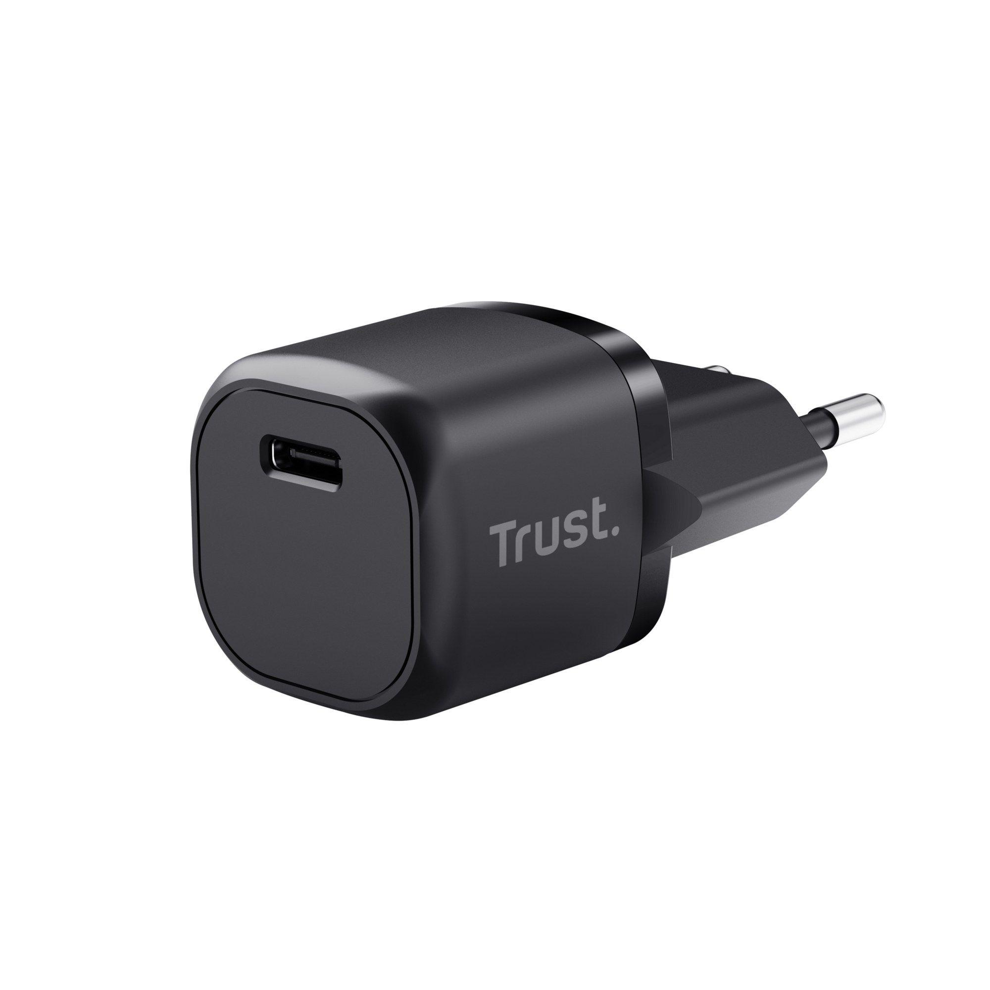Carregador USB-C TRUST 25174 (Carregador USB-C de interior - Universal - Preto)