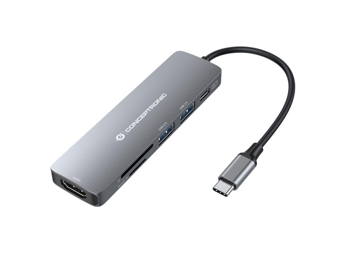 Dock USB-C CONCEPTRONIC DONN11G (0,12 m - Cinzento) — miniatura 2