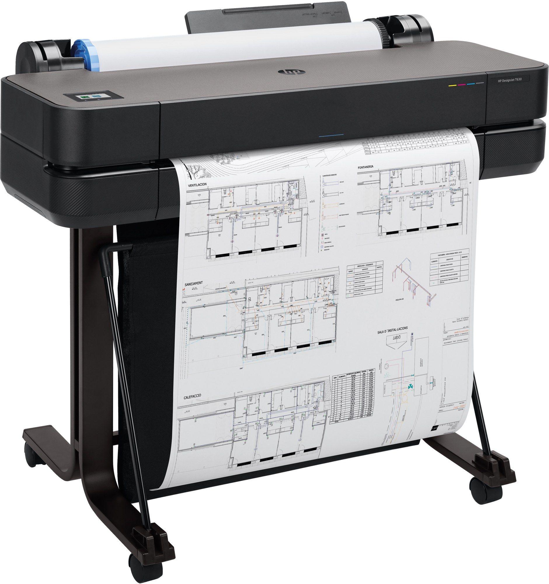 Impressora de Grande Formato HP DesignJet T630 24-in (Preto) — miniatura 3