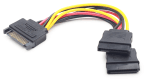 Cabo de Alimentação GEMBIRD CC-SATAM2F-01 (0,15 m - 2 x SATA de 15 pinos - SATA de 15 pinos - Multicor)