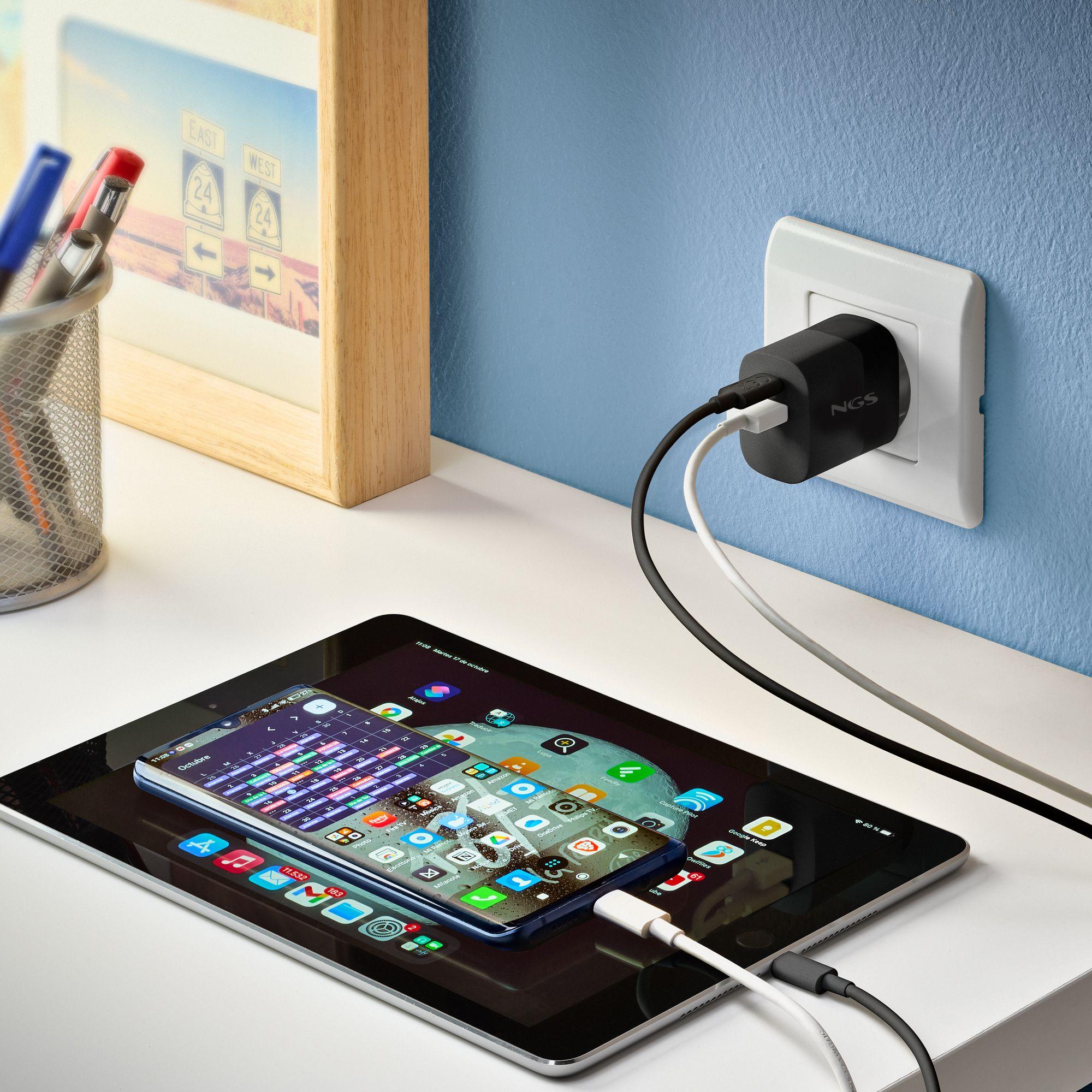Cabo USB NGS ZYRO-AC (1 m - USB C - USB A - Branco) — miniatura 7