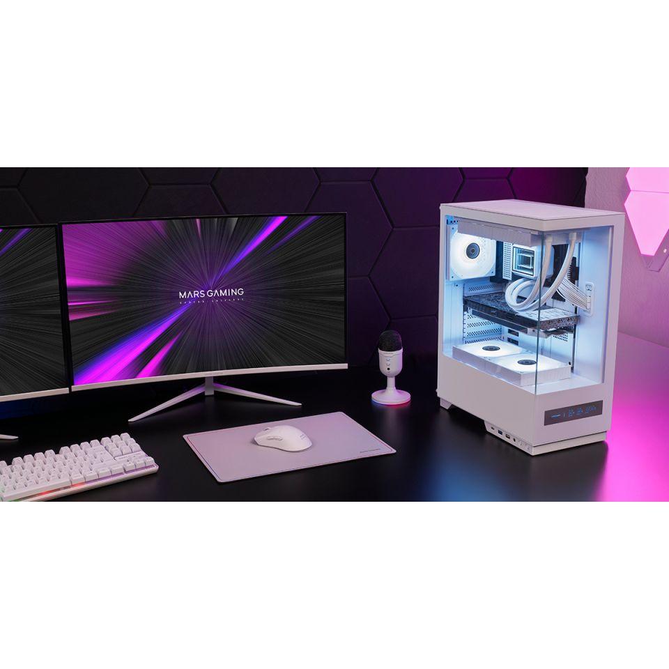 Caixa PC MARS GAMING MCPULSARW (ATX, Micro ATX, Mini-ITX - Midi Tower - Vidro temperado - Branco) — miniatura 6