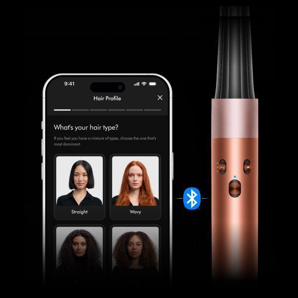 Modelador de Cabelo DYSON Airwrap i.d. Curly & Coily HS08 T3/T4 Amber Silk Gift Edition (Preto/Rosa Dourado), miniatura 4