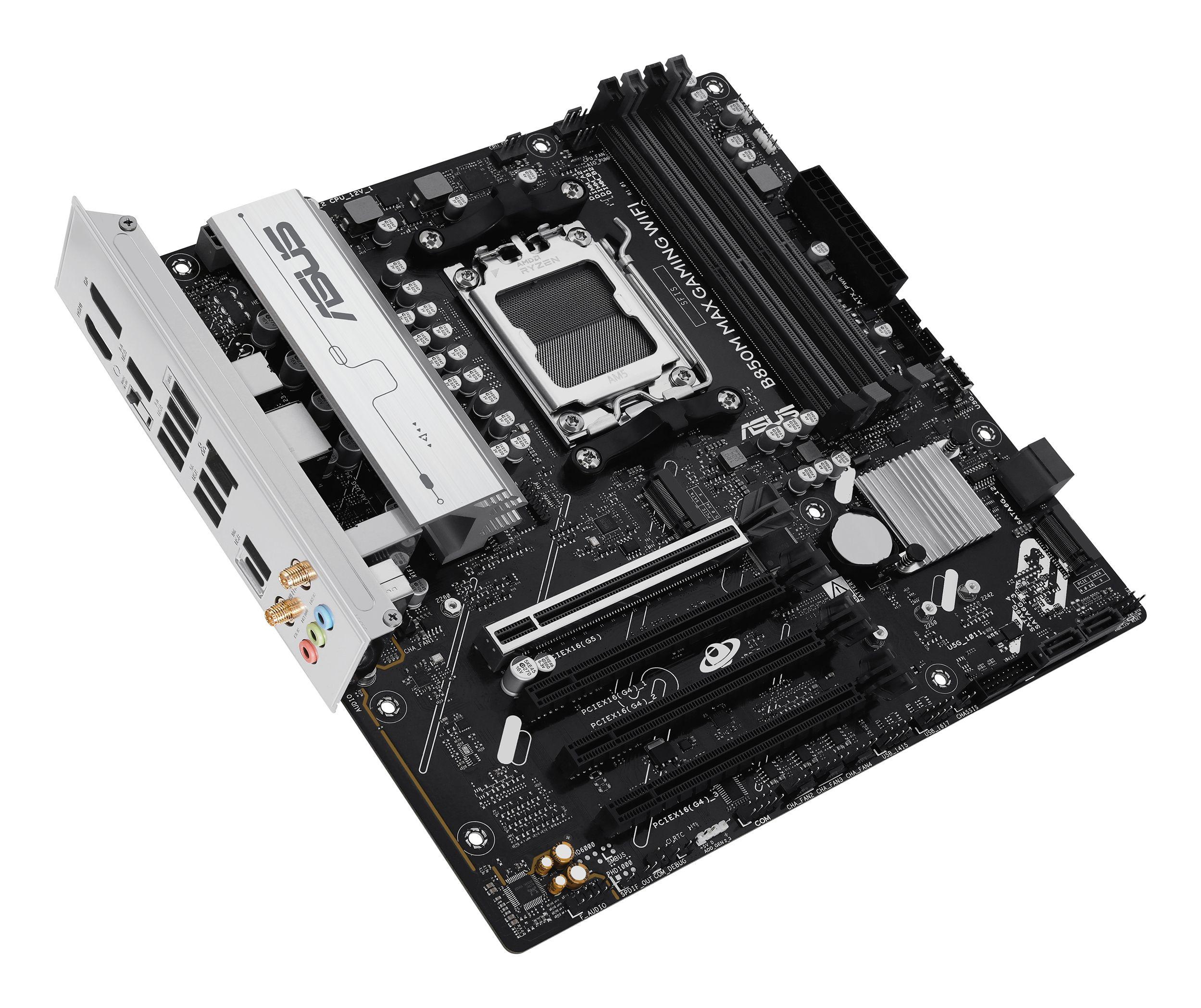 Motherboard ASUS B850M MAX GAMING WIFI (AM5 - micro-ATX - Duplo canal - Preto), miniatura 5