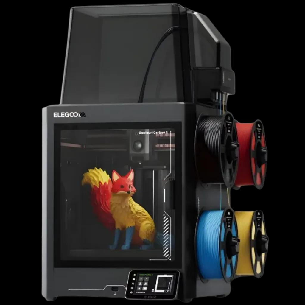 Impressora 3D ELEGOO Centauri Carbon 2 Combo (Wi-Fi, USB e Ethernet LAN - Cinzento)