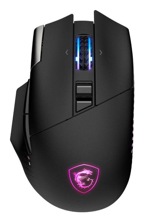 Rato MSI Versa Pro RGB + Mouse Dock Pro (Mão direita - 26000 DPI - Ótico - Preto)