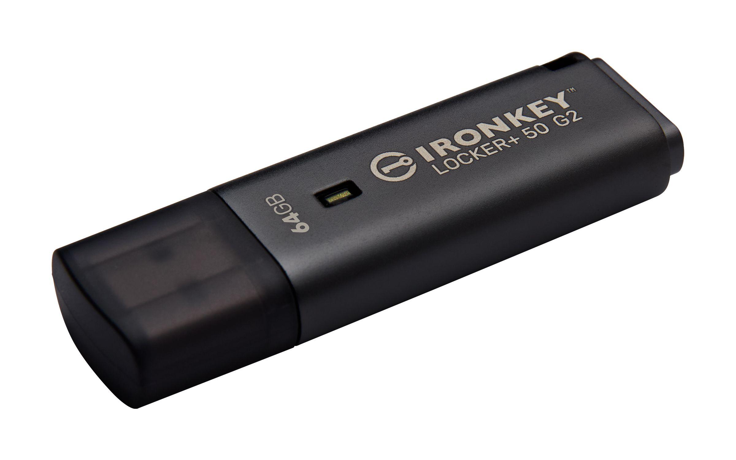 Pen USB KINGSTON IronKey Locker Plus 50 G2 (Tampa - USB Type-A - 3.2 Gen 1 - Preto) — miniatura 3