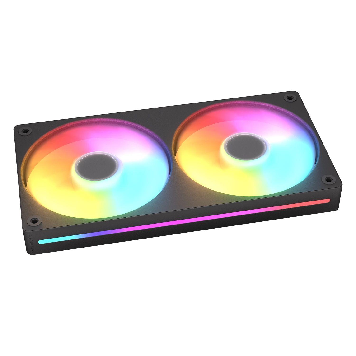 Conjunto de Ventoinhas para Caixa COUGAR CF-UN240FB-RGB (240 mm - 2 Ventoinhas - RGB - Preto) — miniatura 2