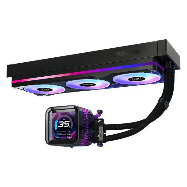 Refrigerador Líquido AIO ASROCK Phantom Gaming 360 LCD (Âmbar, Azul, Verde, Vermelho - Preto), miniatura 4