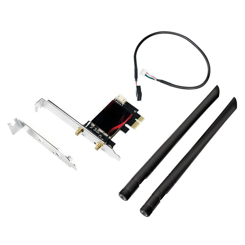 Placa de Rede Wi-Fi PCI-Express LOGILINK WL0248 (Wi-Fi 6E - 2,4 Gbit/s - 2,4 GHz, 5 GHz e 6 GHz), miniatura 5