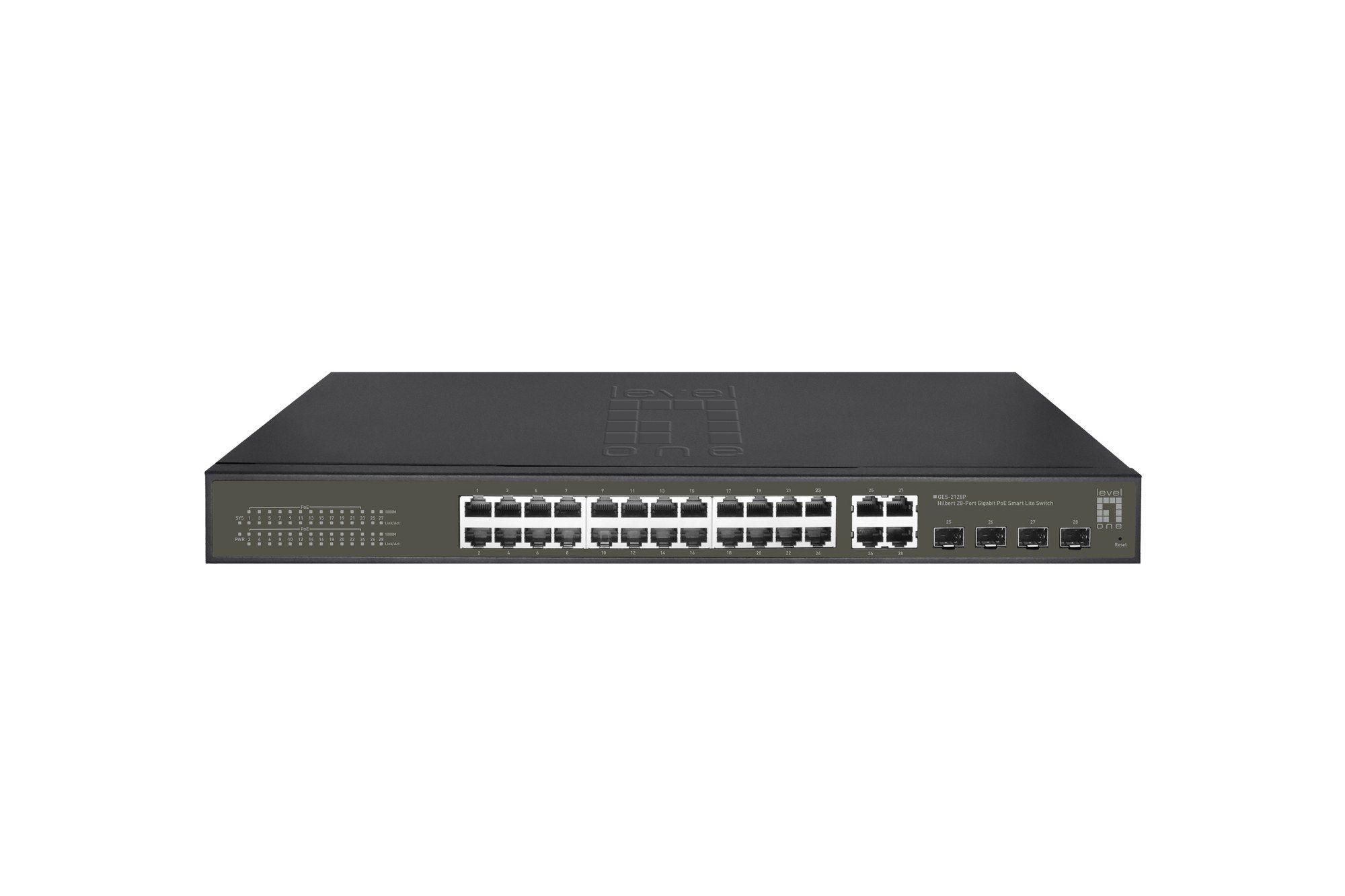 Switch Gerido LEVELONE GES-2128P (4,1 MB - 56 Gbit/s - L2 - Preto)