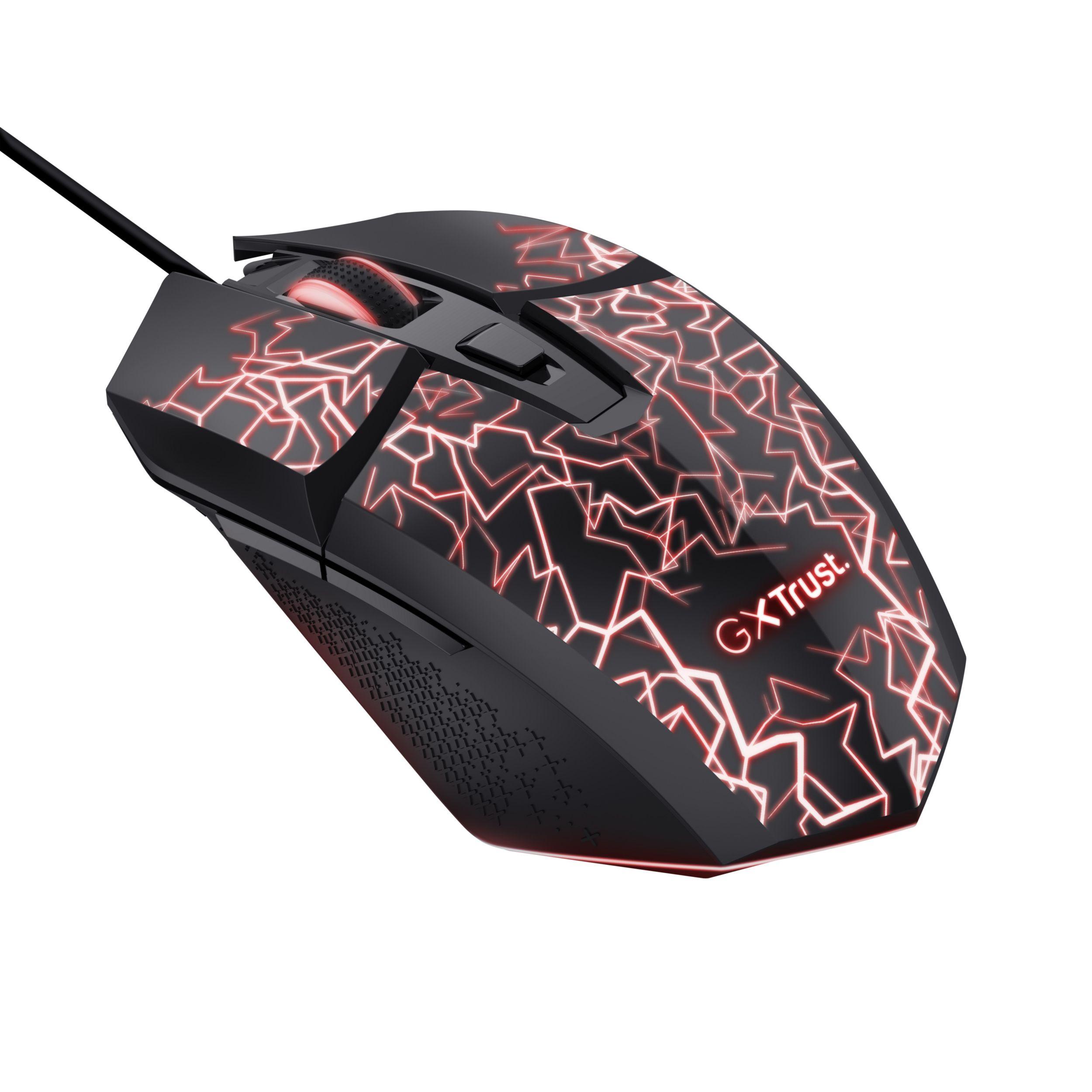 Rato Gaming TRUST GAMING GXT 113 Felox (Mão direita - 6400 DPI - Ótico - Preto)