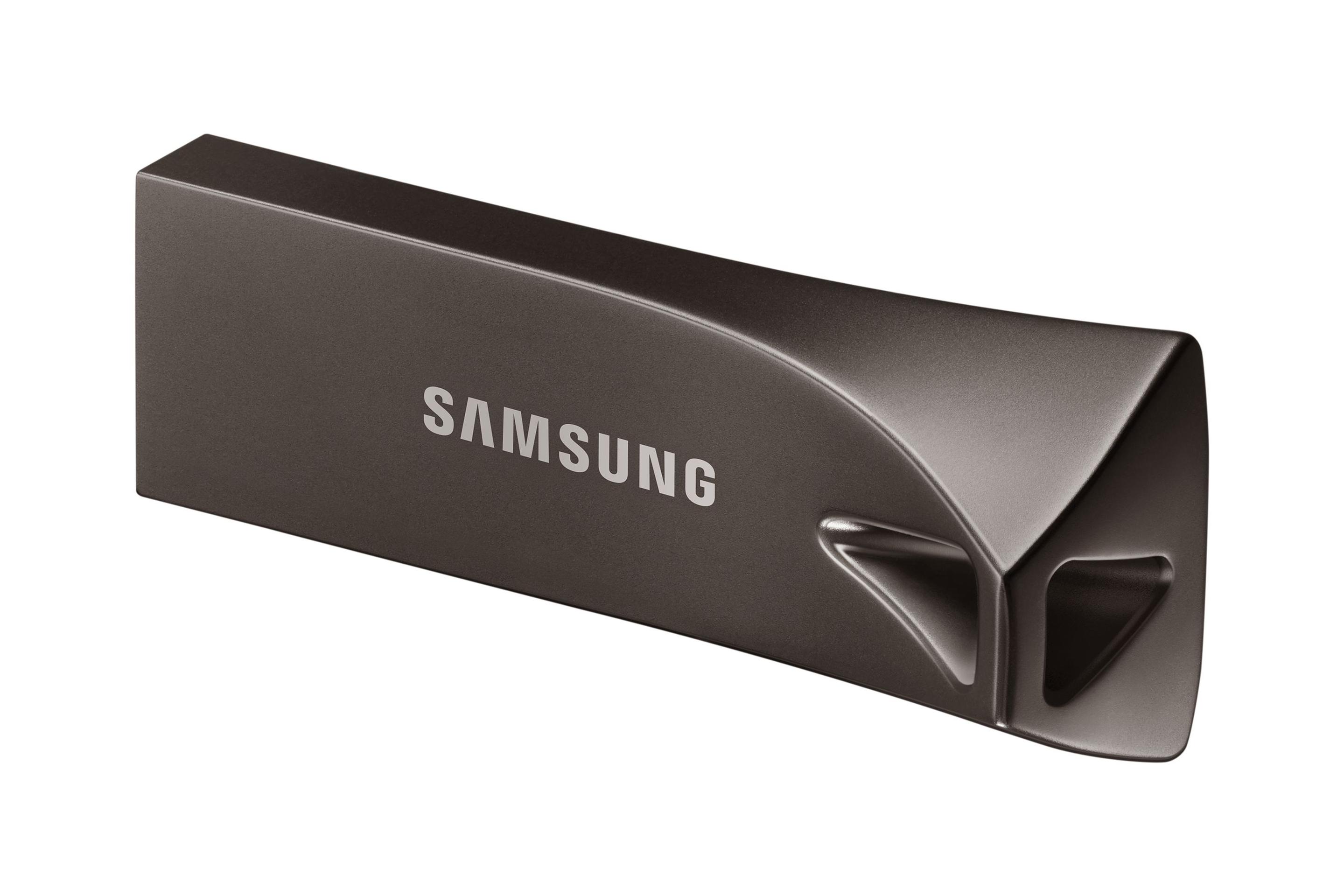 Pen USB SAMSUNG BAR Plus MUF-64BE4/APC (64 GB - Sem tampa - USB Tipo-A - Cinzento Titânio) — miniatura 2