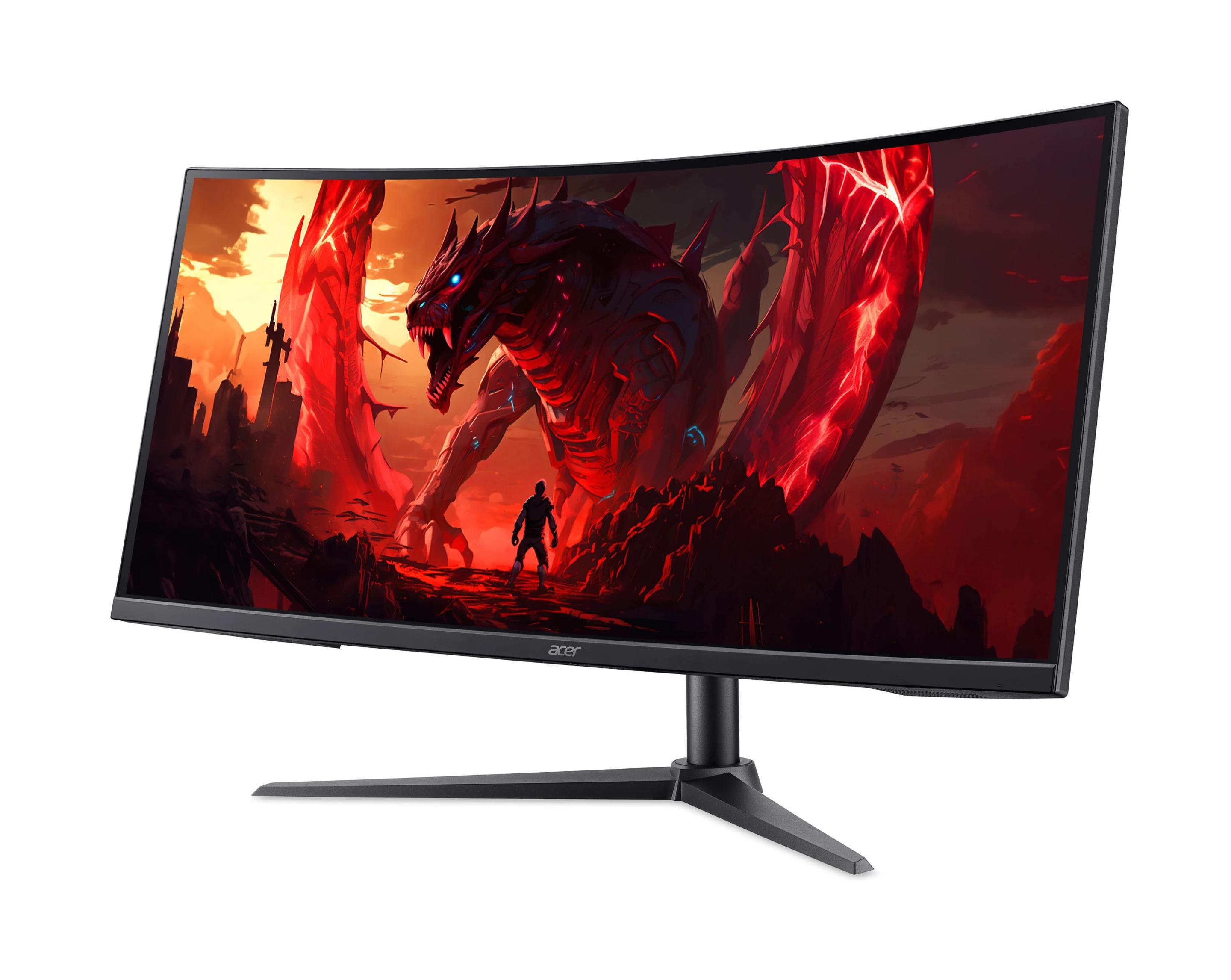 Monitor ACER Nitro XZ340CURW0b (34" - VA - 240 Hz - Preto), miniatura 3