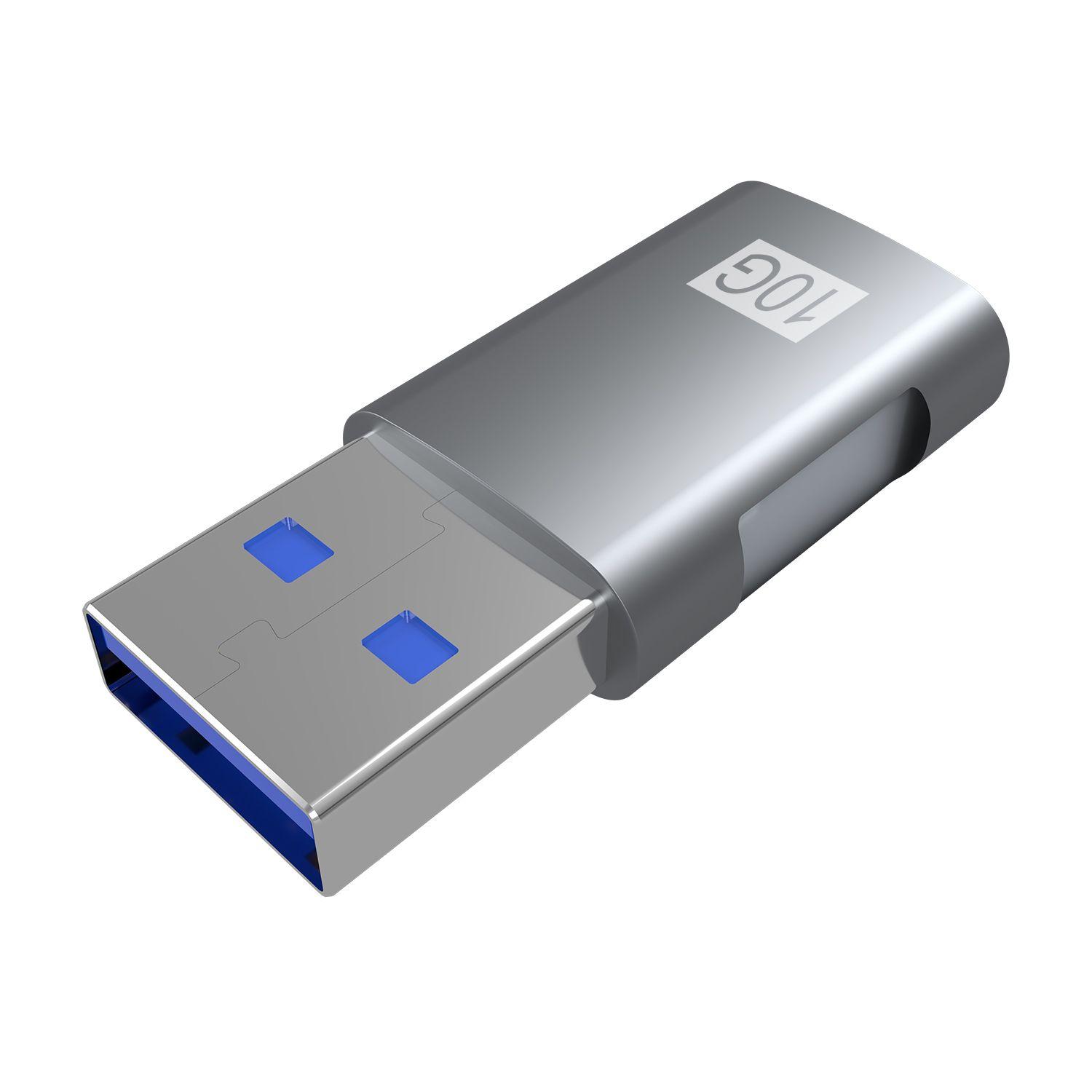 Mini Adaptador USB-C para USB-A AISENS A108-0655 (USB A - USB C - Cinzento) — miniatura 2