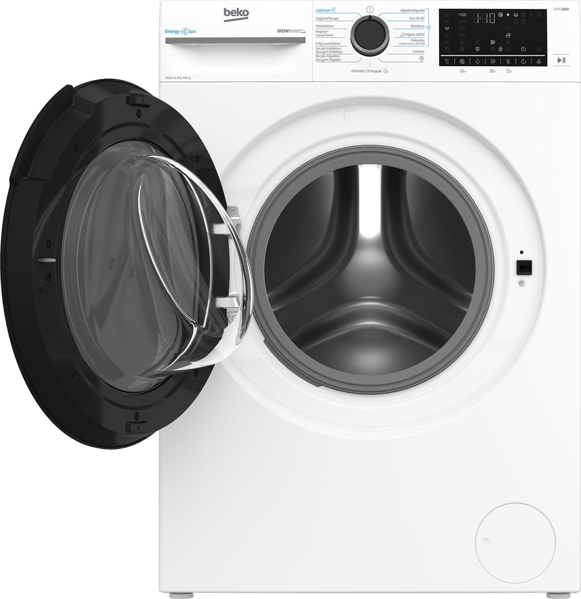 Máquina de Lavar e Secar Roupa Independente BEKO BM5DFT49437WB (B - 9 kg - 6 kg - Branco) — miniatura 3