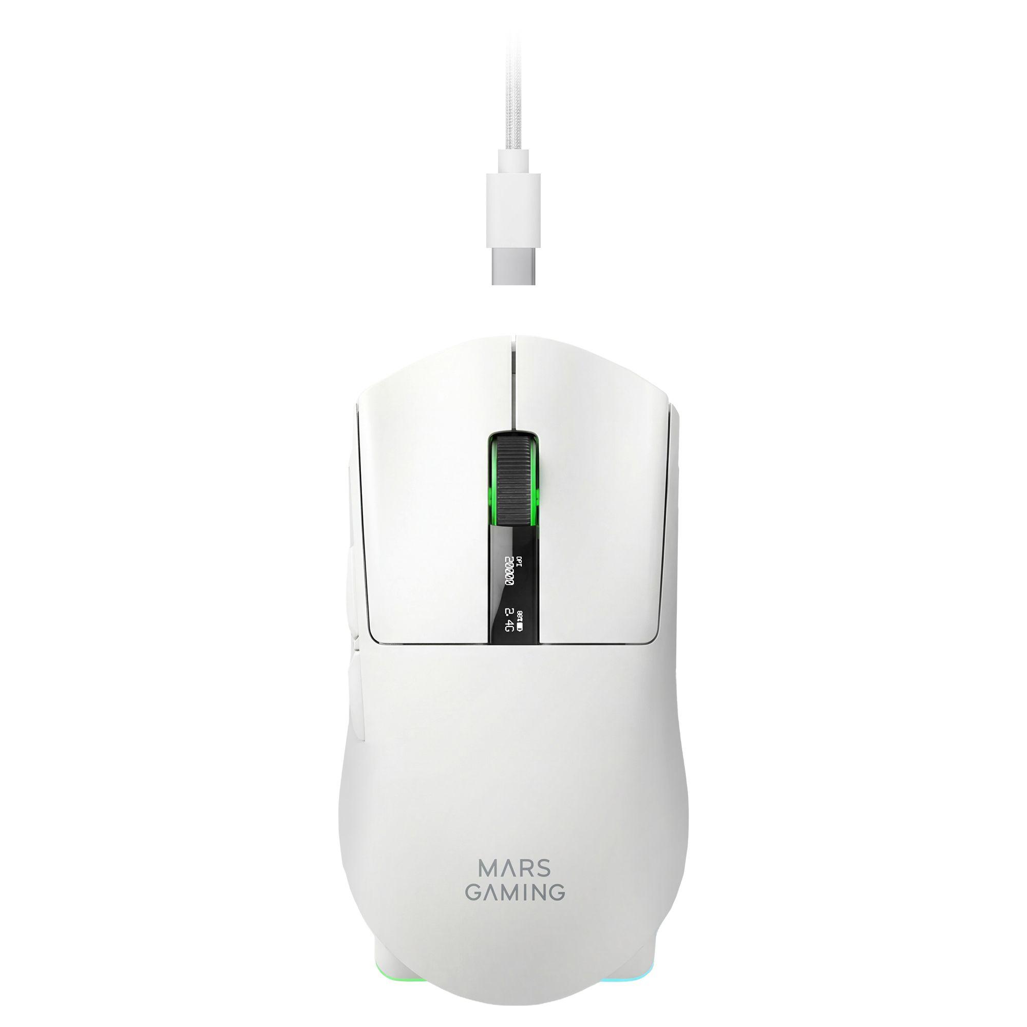 Rato Gaming Sem Fios MARS GAMING MMW-Elite (Mão direita - Branco), miniatura 10
