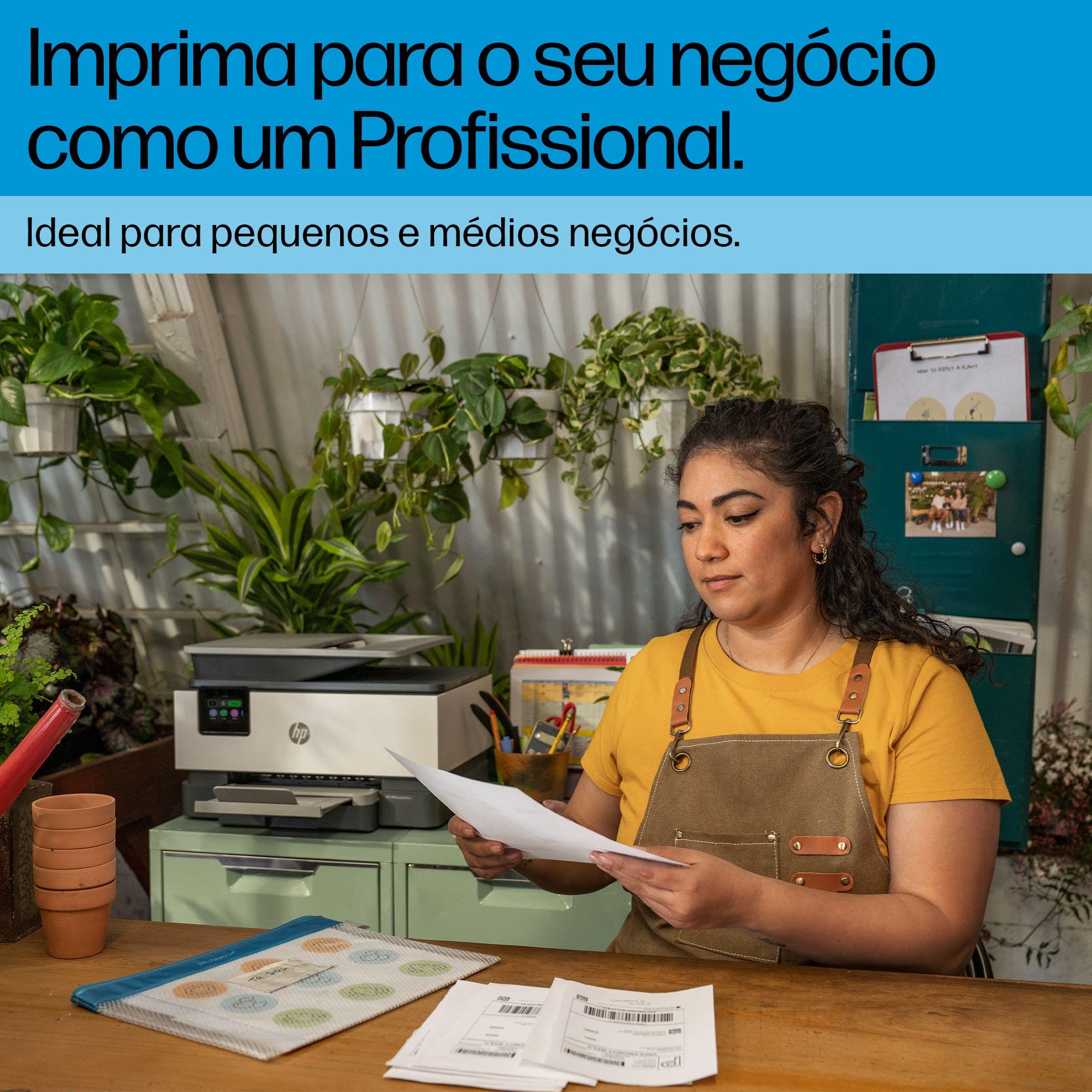 Impressora Multifunções HP OfficeJet Pro 9120e (A4 - Impressão a cores - 250 folhas - Cinzento), miniatura 6