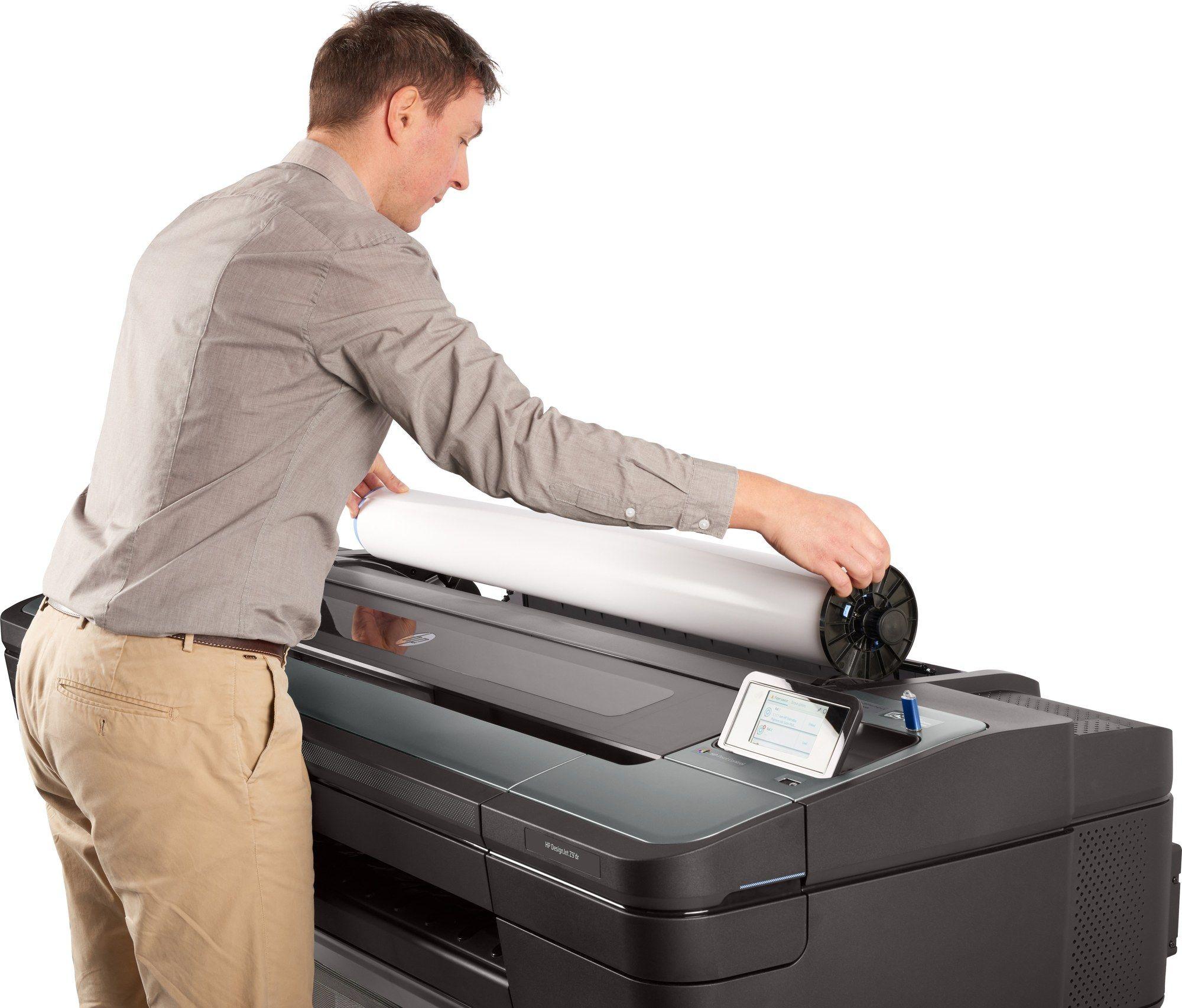 Plotter HP DesignJet Z9+ PostScript A1 (Com fios - Windows e macOS - USB Type-A, USB 2.0 e RJ-45 - Preto e Cinzento), miniatura 3