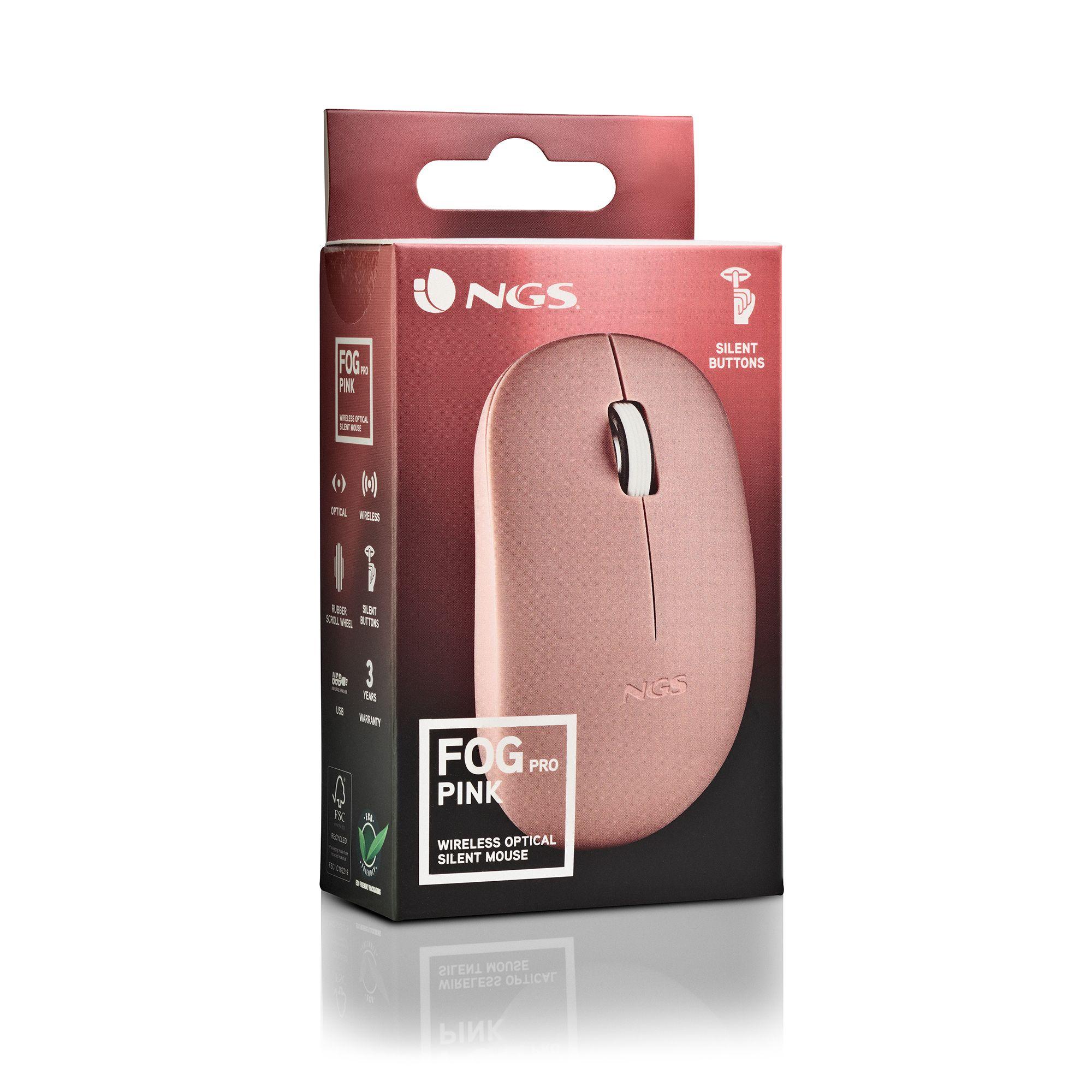 Rato NGS FOGPROPINK (Ambidestro - 1000 DPI - Ótico - Rosa) — miniatura 5