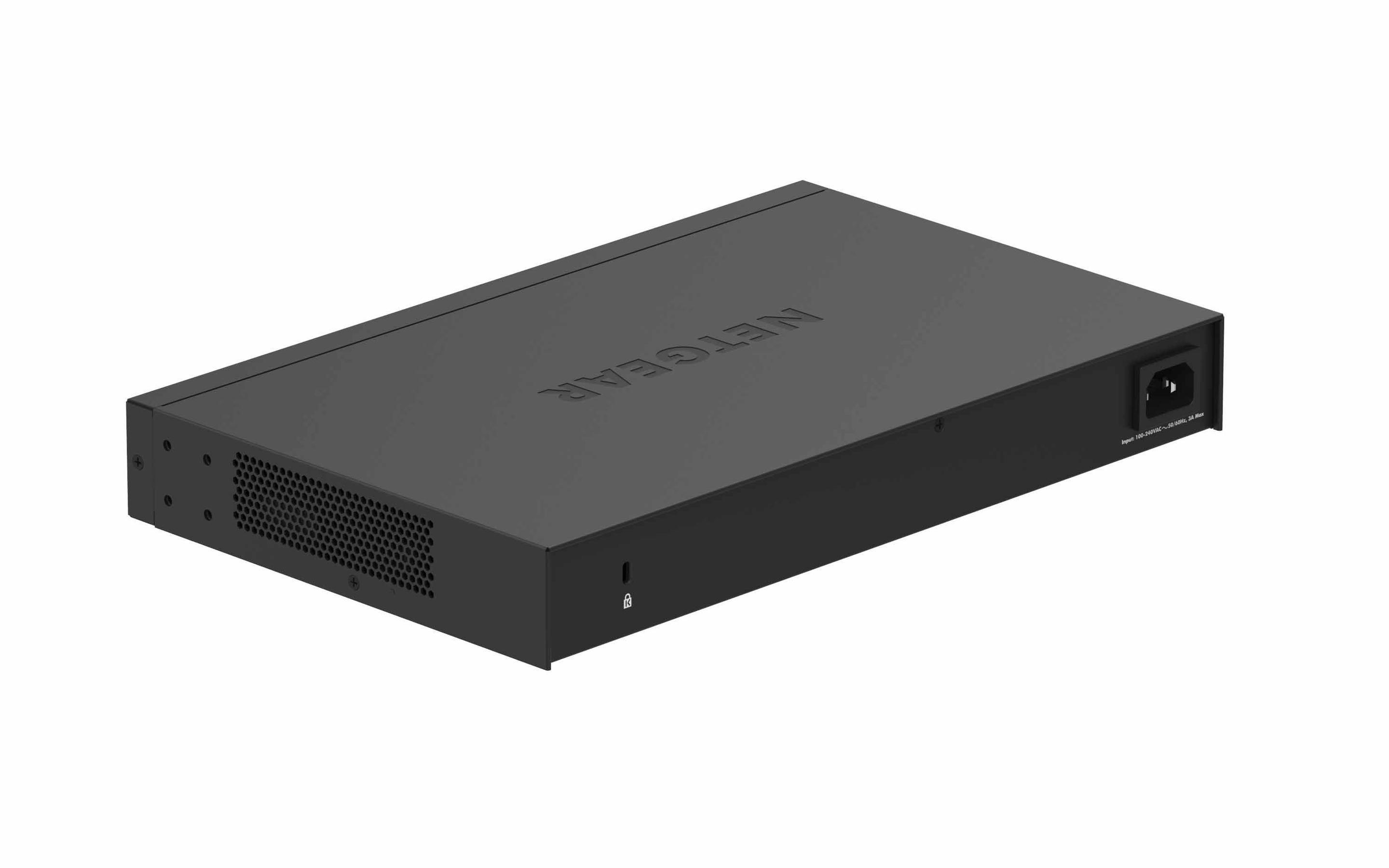 Switch NETGEAR GS324P-100EUS (Gigabit Ethernet - 0,192 MB - 48 Gbit/s - Preto), miniatura 2