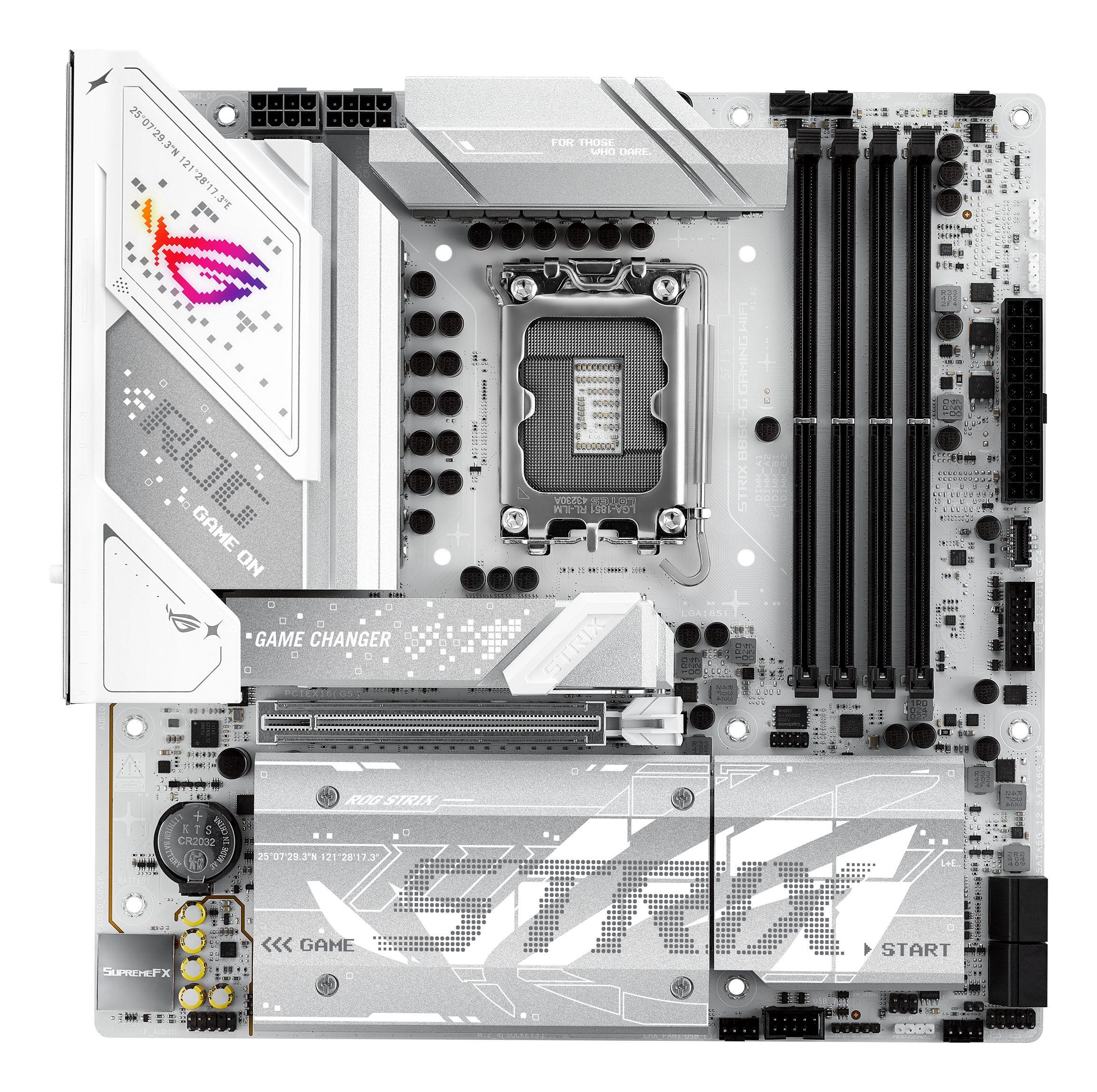 Motherboard ASUS ROG STRIX B860-G GAMING WIFI (LGA 1851 (Socket V1) - Intel Core Ultra - micro-ATX - Branco), miniatura 3